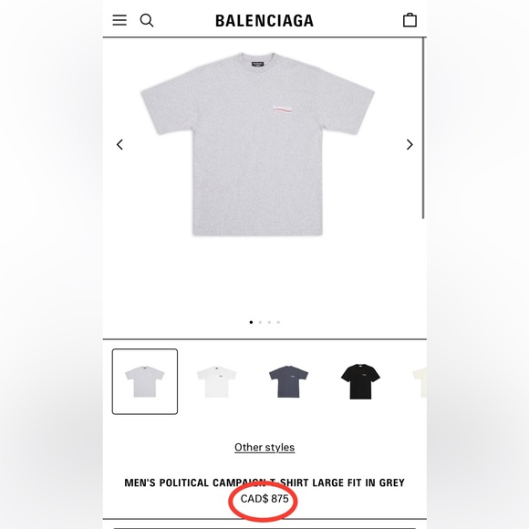 BALENCIAGA Small Fit Embrodied Logo T-Shirt. - Picture 2 of 9